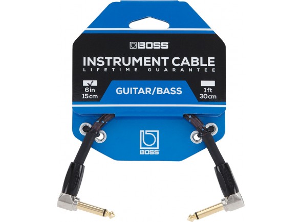 <b>BOSS BIC-PC Cabo Audio Patch Jack angulado/angulado mono 15 centimetros comprimento para Pedalboards Revestimento Malha Garantia Vitalícia</b> <b>BOSS BIC-PC Cabo Audio Patch Jack angulado/angulado mono 15 centimetros comprimento para Pedalboards Revestimento Malha Garantia Vitalícia</b>